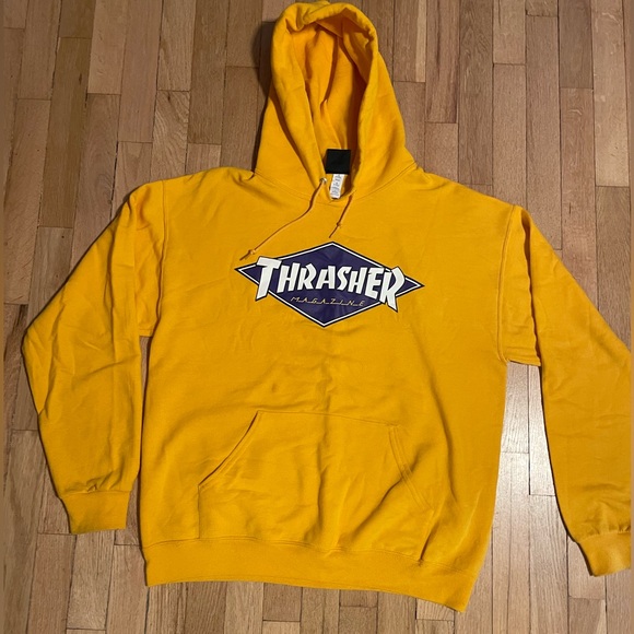 Thrasher Vibrant Yellow Hoodie Size L - Picture 3 of 12